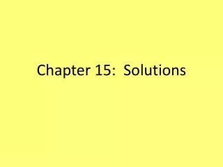 Chapter 15: Solutions