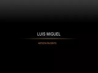 luis miguel