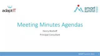 Meeting Minutes Agendas