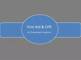 First Aid &amp; CPR