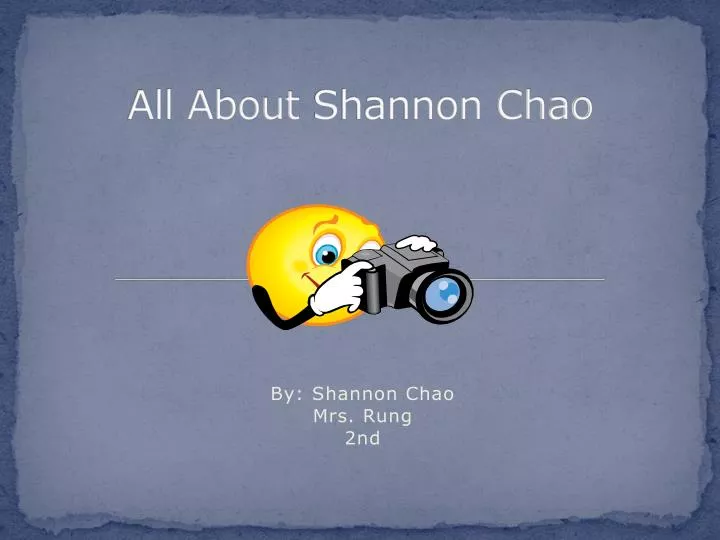 all about shannon chao