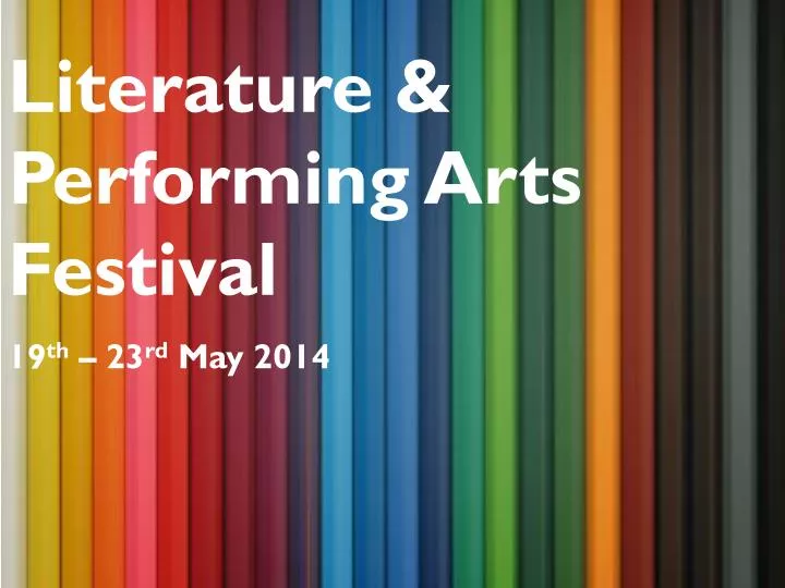 literature performing arts festival