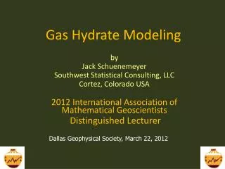 Gas Hydrate Modeling