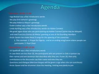 Agenda