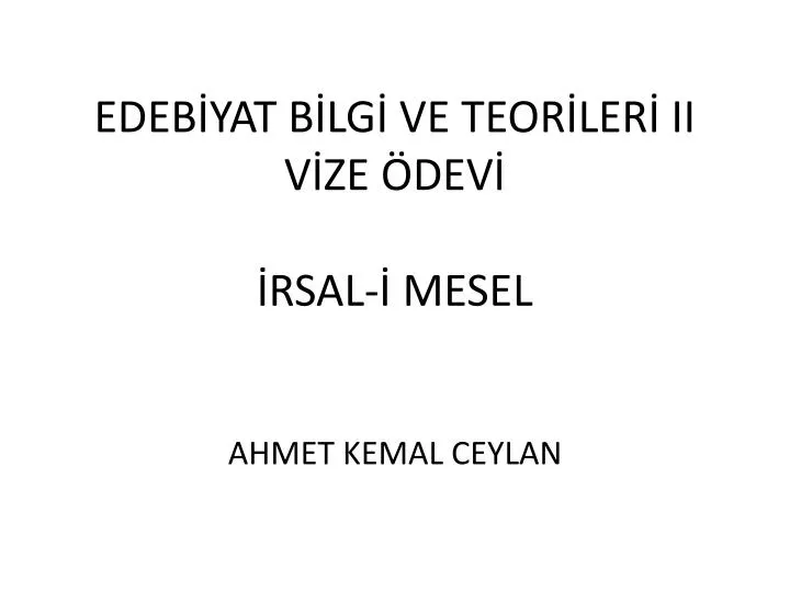 edeb yat b lg ve teor ler ii v ze dev rsal mesel