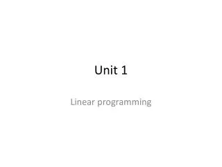 Unit 1