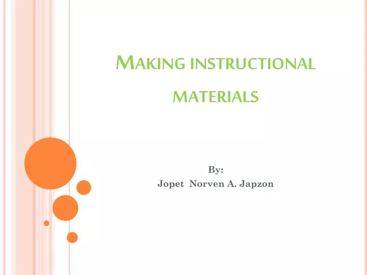 making instructional materials