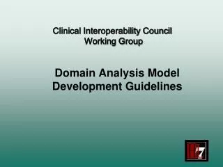 Domain Analysis Model Development Guidelines