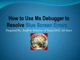 How to Use Ms Debugger to Resolve Blue Screen Errors