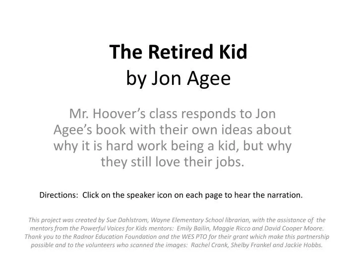 the retired kid by jon agee