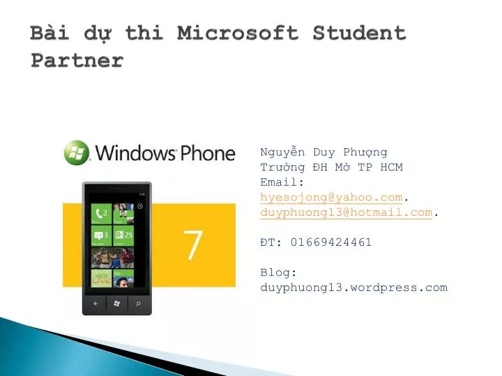 ba i d thi microsoft student partner