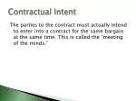 Contractual Intent - slide 1
