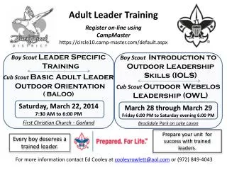 Adult Leader Training
