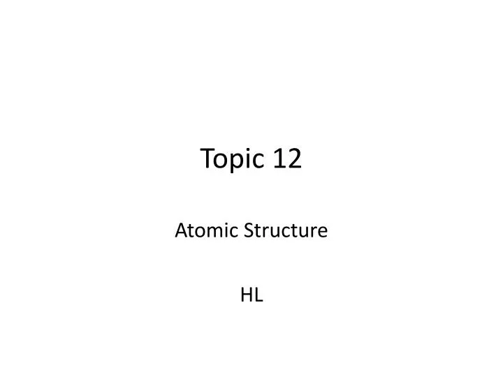topic 12