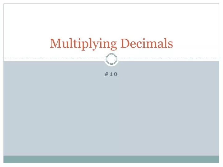 multiplying decimals