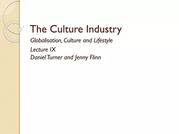 the culture industry