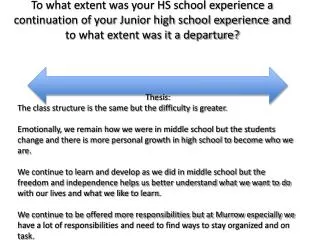 Thesis: The class structure is the same but the difficulty is greater.