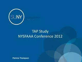 TAP Study NYSFAAA Conference 2012