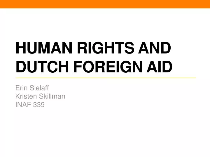 human rights and dutch foreign aid