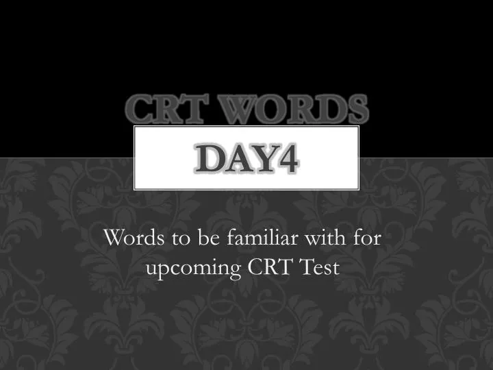 crt words day4