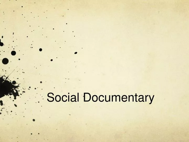 social documentary