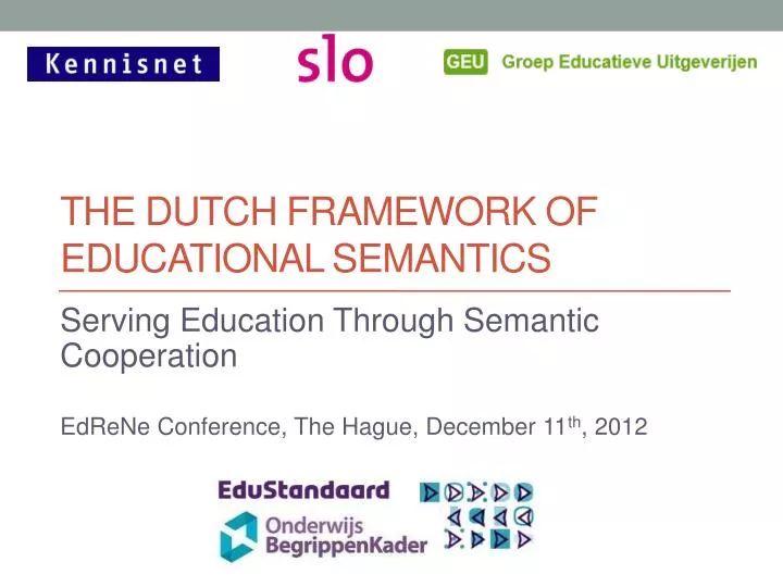 the dutch framework of educational semantics