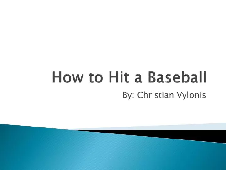 how to hit a baseball
