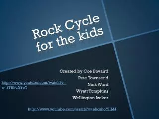 Rock Cycle for the kids