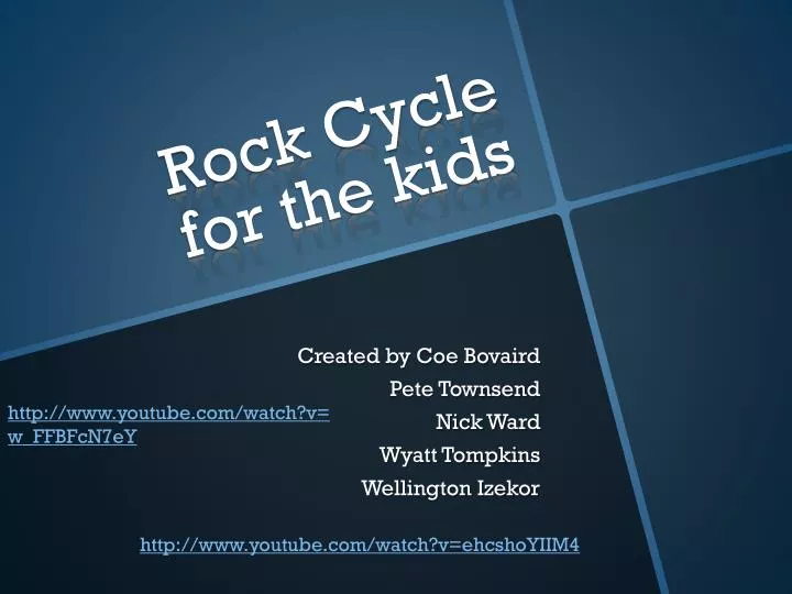 rock cycle for the kids