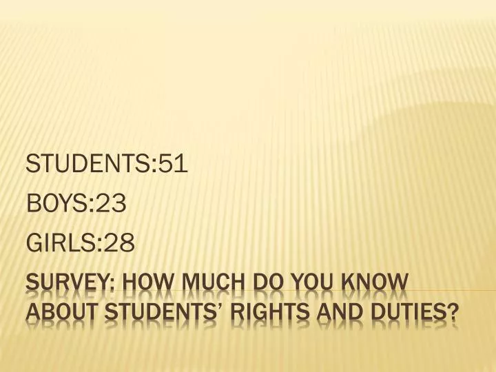 students 51 boys 23 girls 28