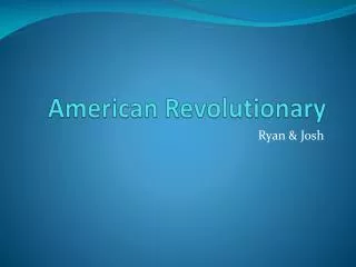 American Revolutionary