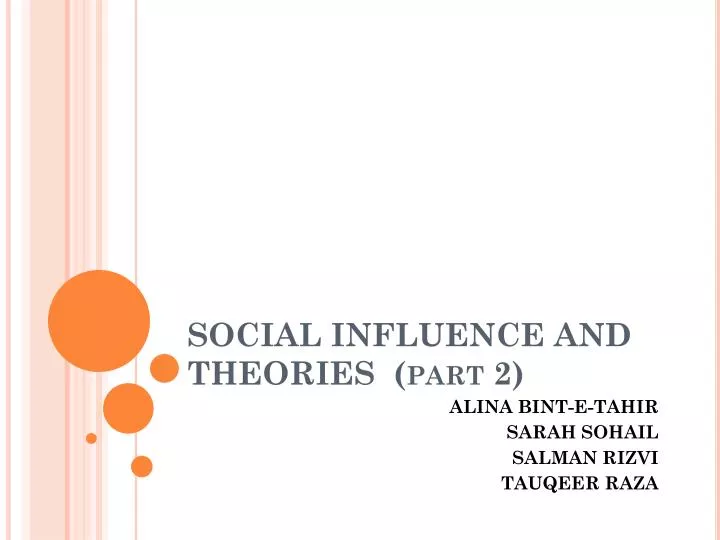 social influence and theories part 2