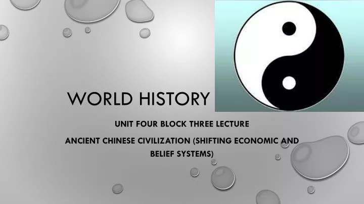 world history i