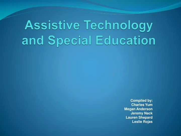 assistive technology and special education