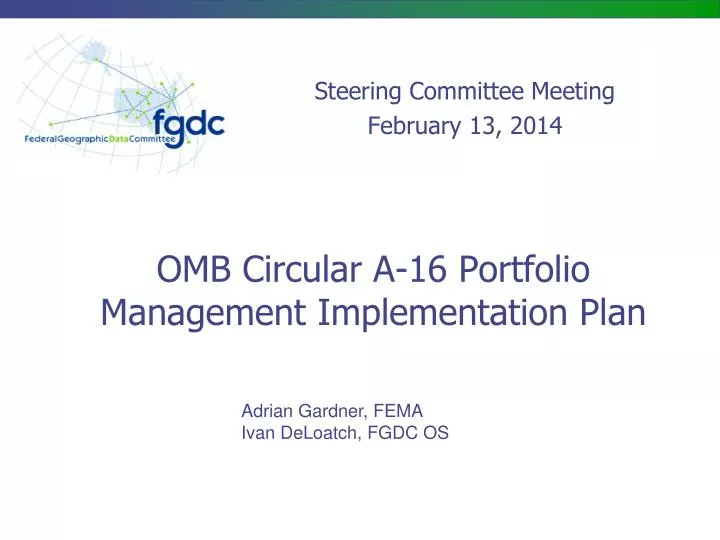 omb circular a 16 portfolio management implementation plan