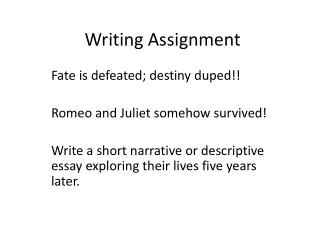 writing assignment