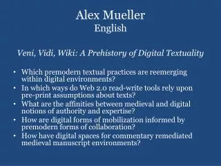 Alex Mueller English