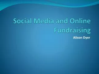 Social Media and Online Fundraising