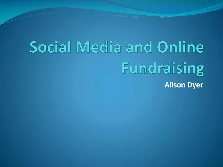 social media and online fundraising