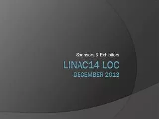 LINAC14 LOC December 2013