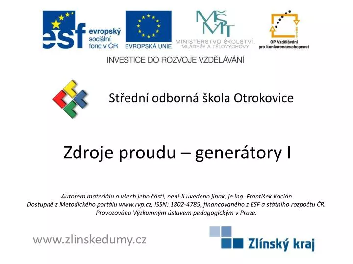 zdroje proudu gener tory i