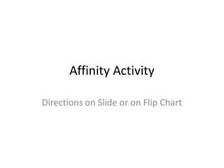 Affinity Activity