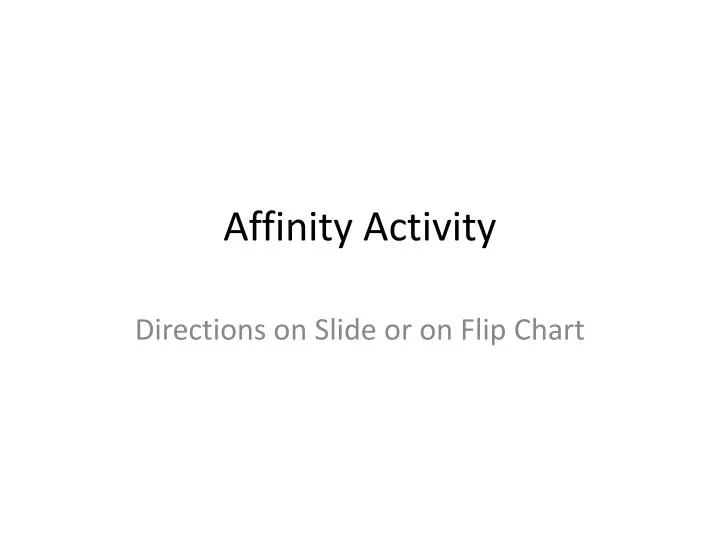 affinity activity