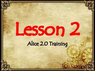 Lesson 2