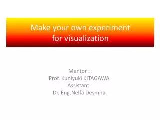 Make your own experiment for visualization