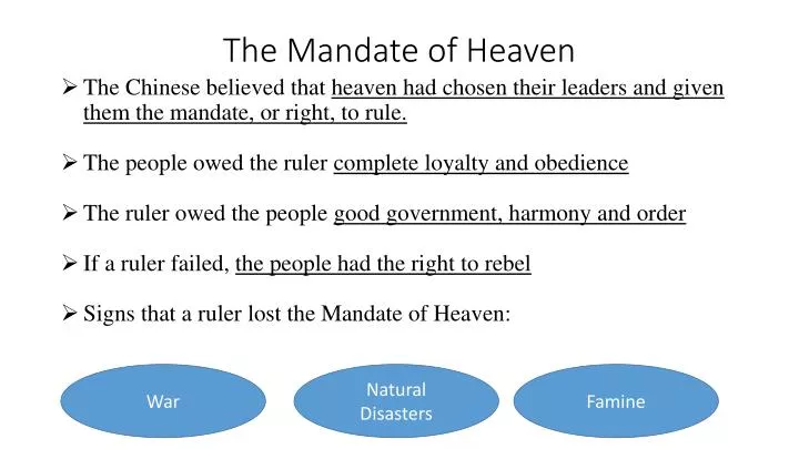 the mandate of heaven