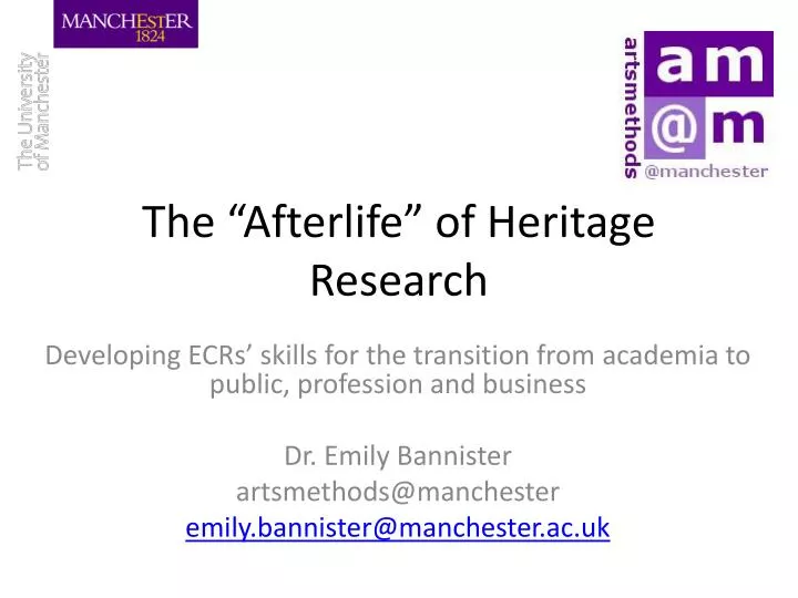 the afterlife of heritage research