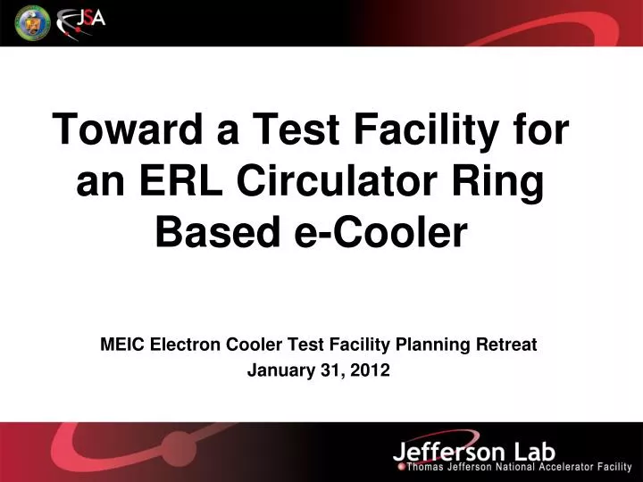 toward a test facility for an erl circulator ring based e cooler