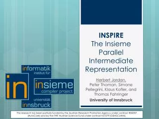INSPIRE The Insieme Parallel Intermediate Representation