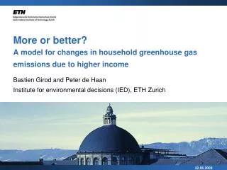 More or better? A model for changes in household greenhouse gas emissions due to higher income